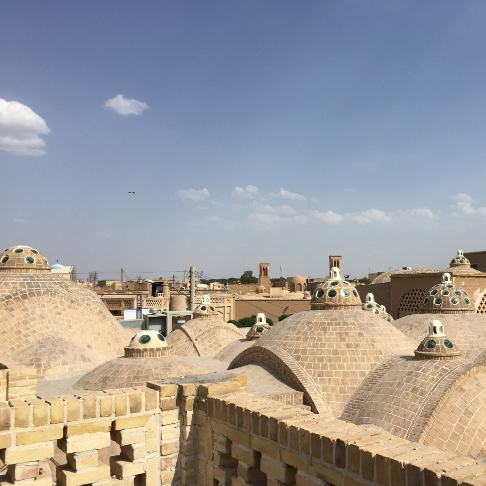 picture showing the domes of Kashan